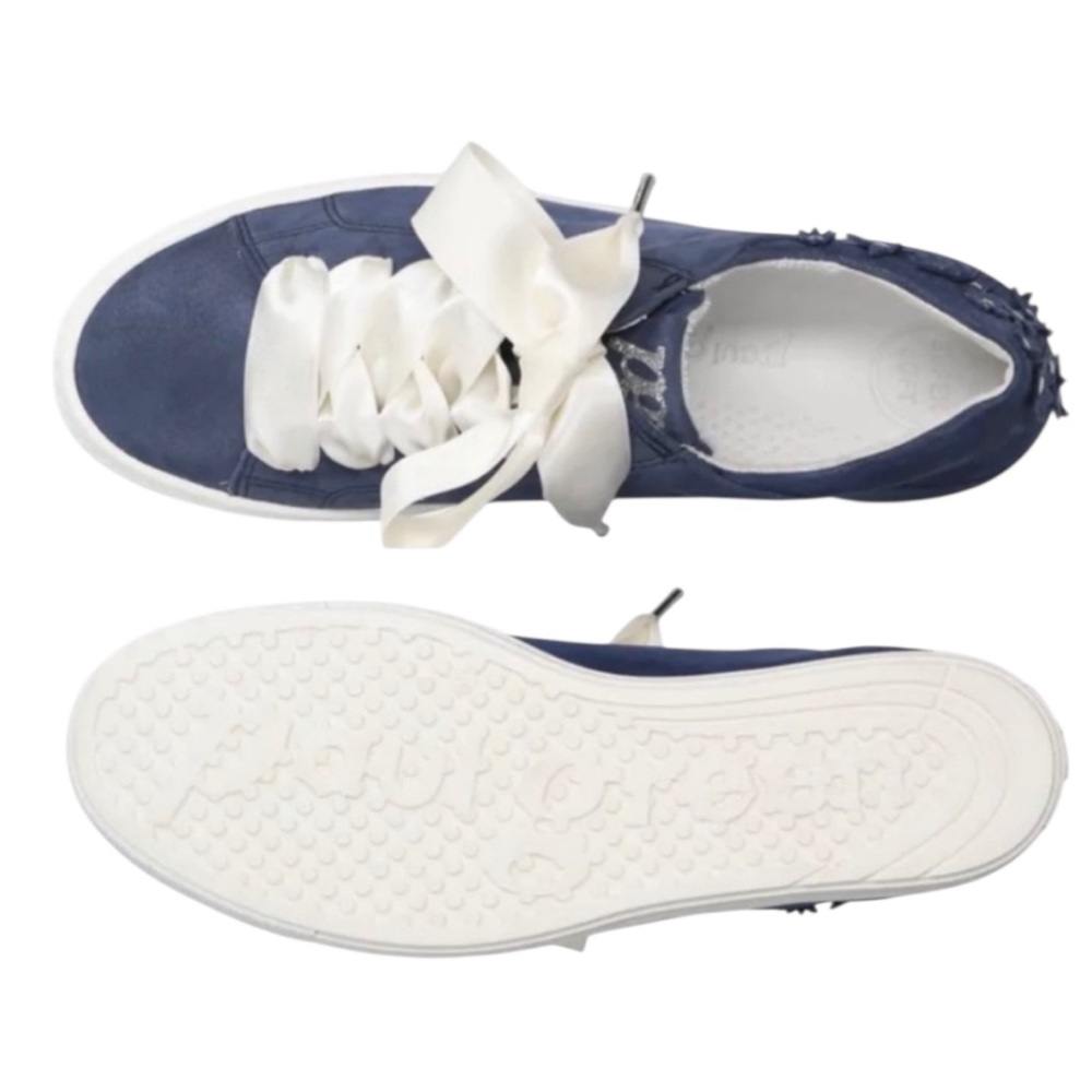 Leather Sneaker US 7 Color: Blue Suede Leather. Unworn. - Picture 2 of 7
